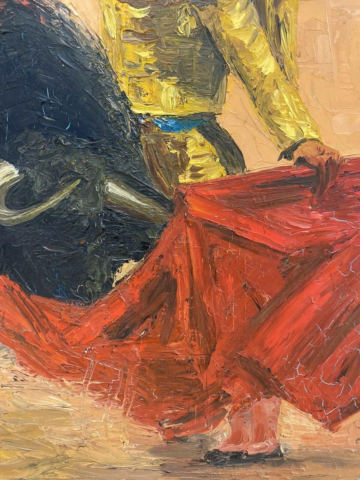 Unknownfernand Audet French Impressionist Oil, The Matador & Bull Fightmid 20th Century photo Art