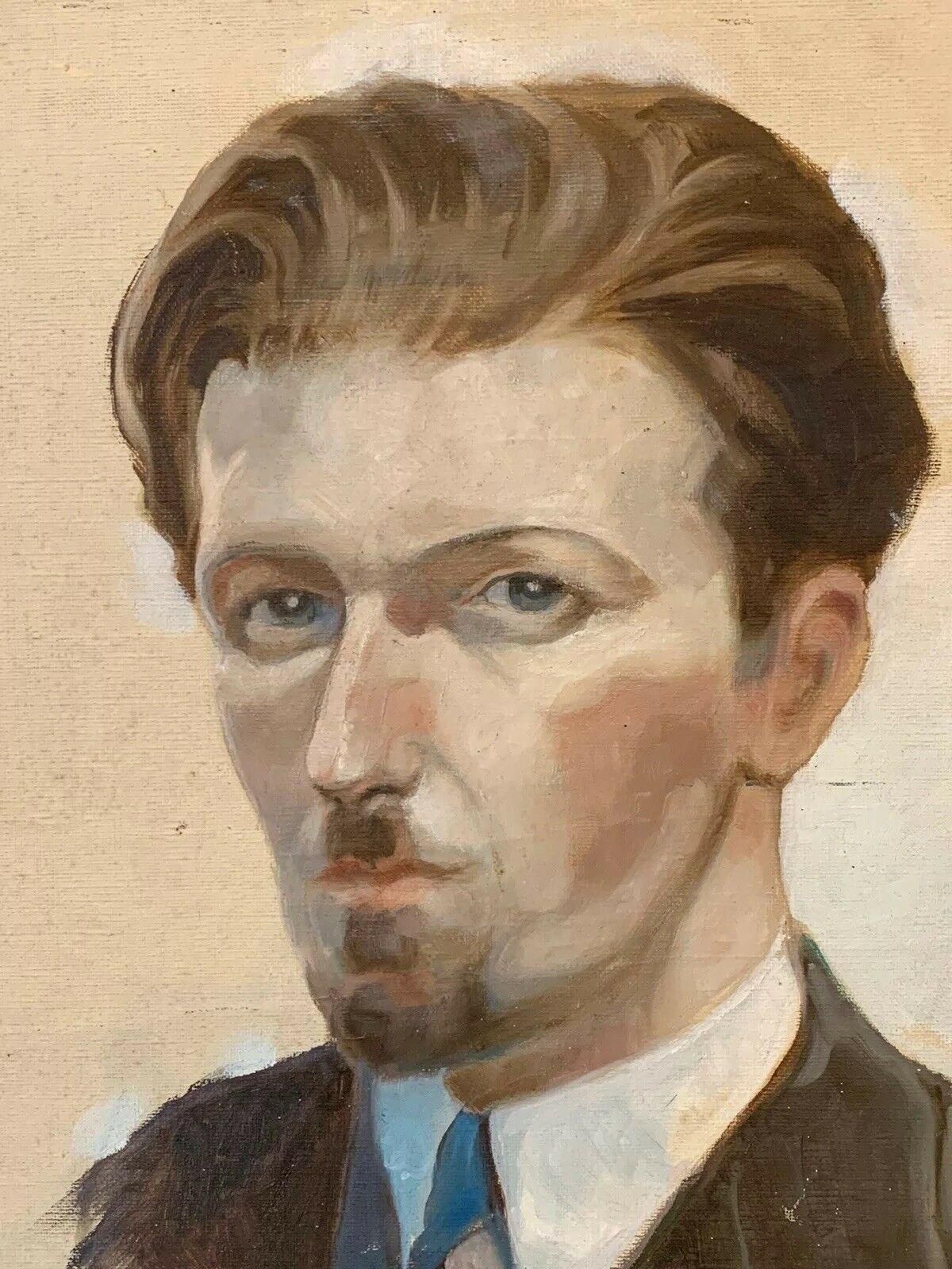 Unknownhenri Miloch Signed 1930's Oil Painting, Portrait Of A Dapper Gentmid 20th Century photo for sale