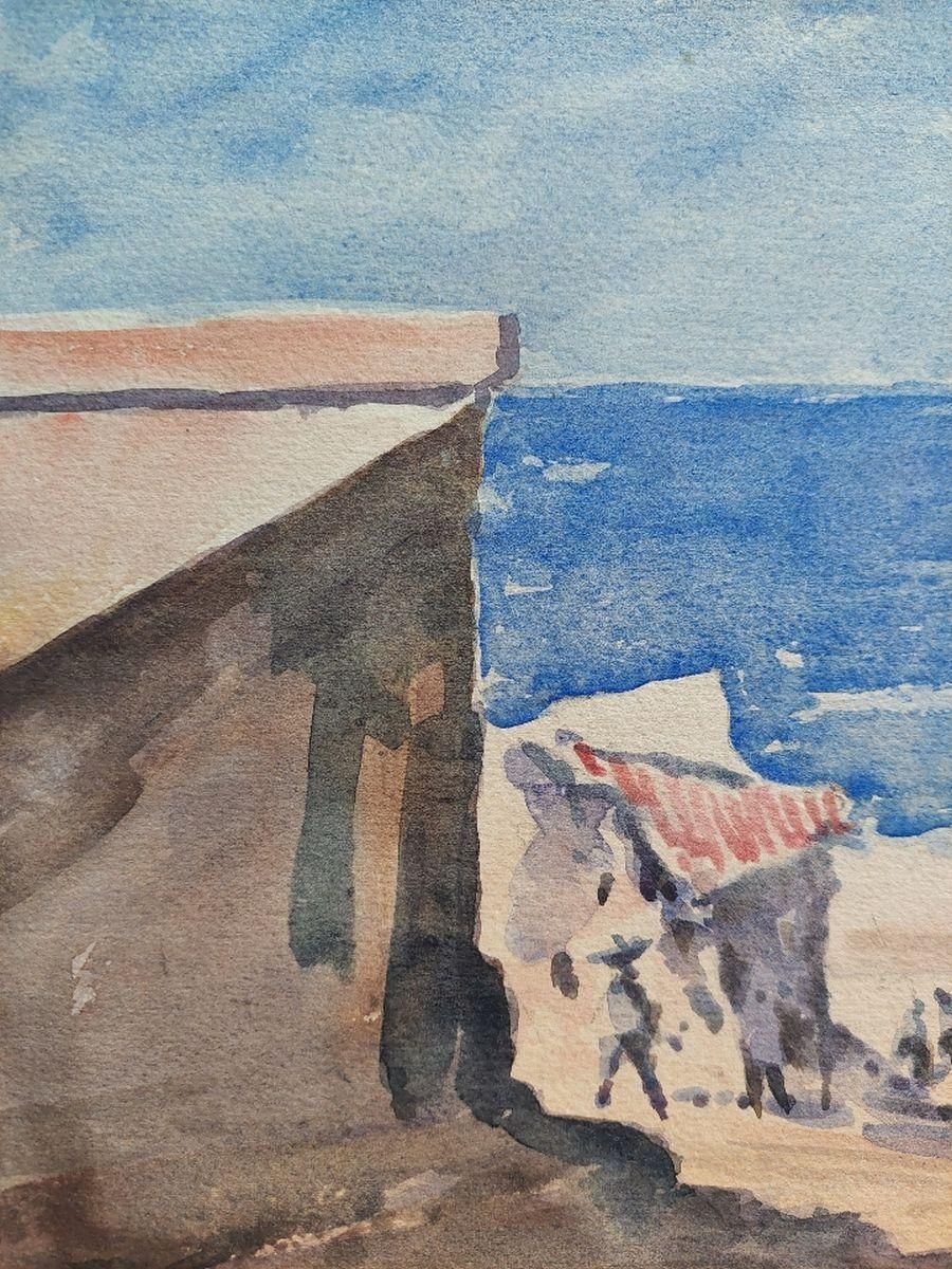 Unknownfrench Modernist Cubist Painting Path To The Beach20th Century photo 402.0