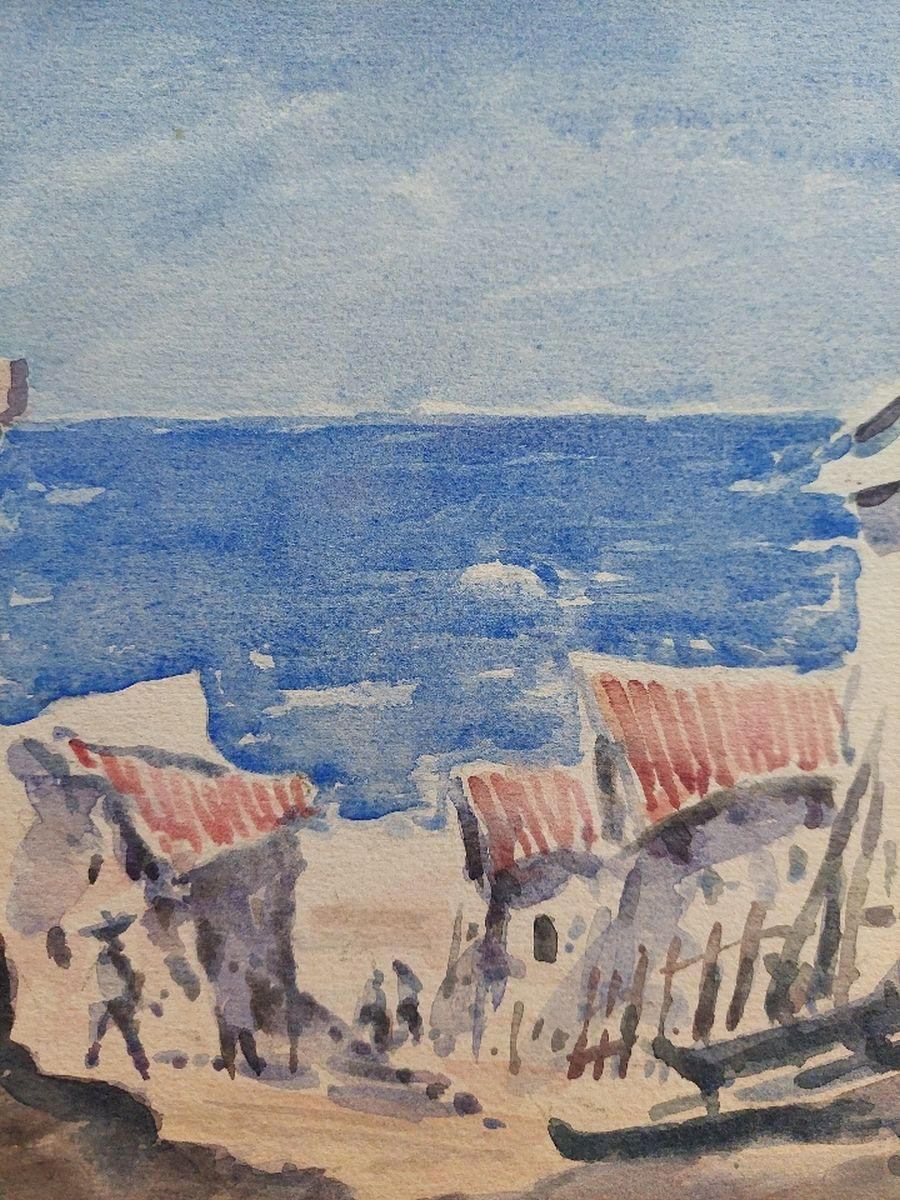 Unknownfrench Modernist Cubist Painting Path To The Beach20th Century photo vinterior