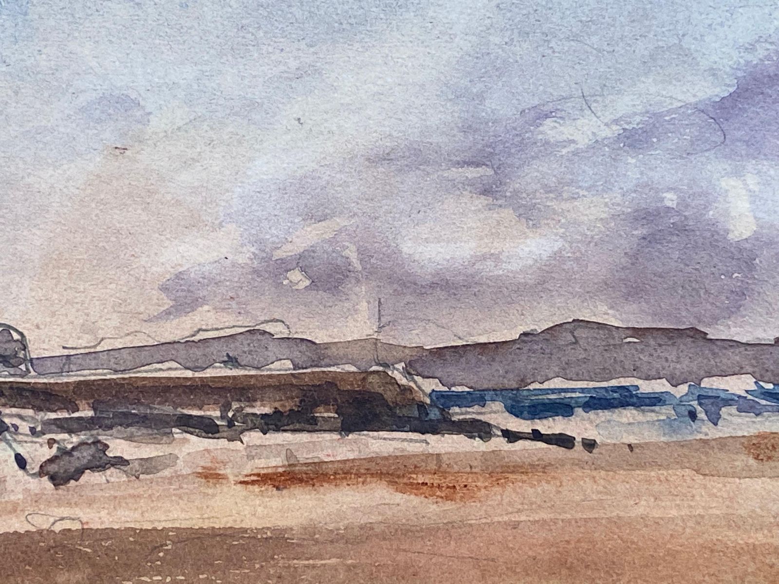 Unknownmaurice Mazeilie, French Impressionist Watercolour   Beach Landscape20th Century photo vinterior
