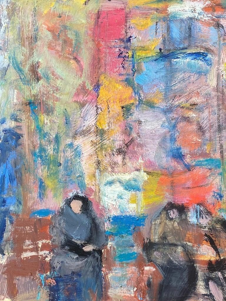 Unknown20th Century German Modernist Oil Painting Figures Colorful Street Scene20th Century photo furniture