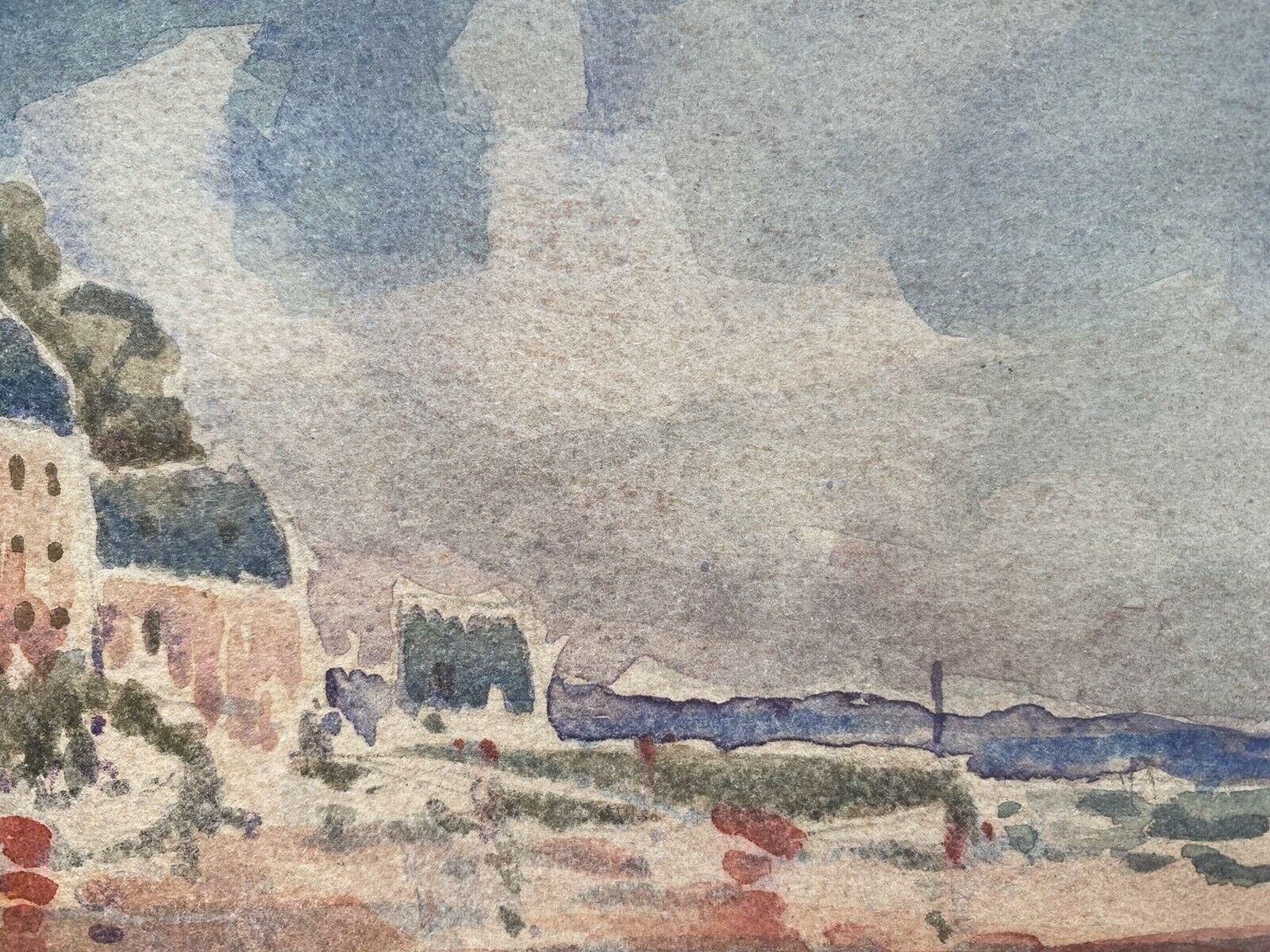 Unknownmaurice Mazeilie, French Impressionist Painting, Brittany Coastline Town photo for sale