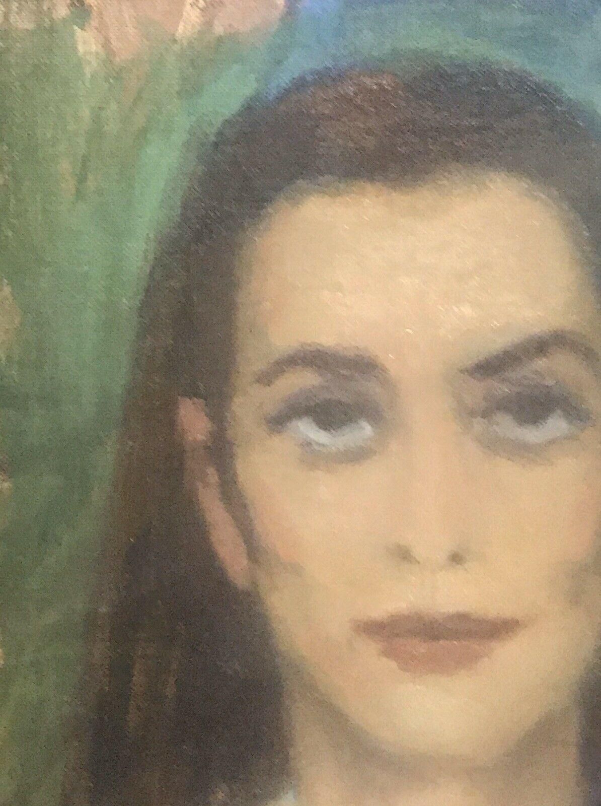 Akos Biroakos Biro Expressionist Oil Portrait Of A Lady Brown Haircirca 1950s photo 301.0