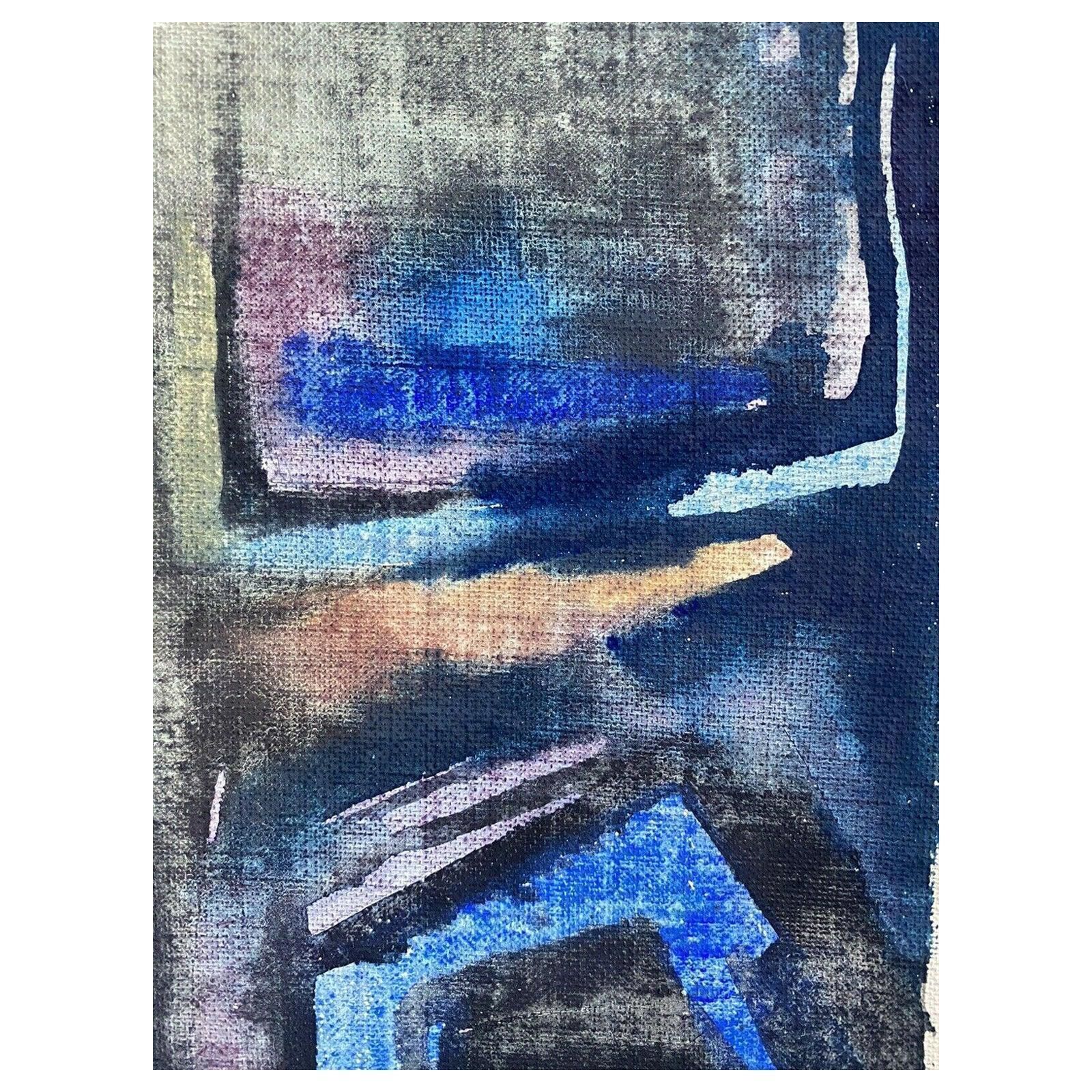 Unknownclaude Lagouche, Original 1970's French Psychedelic Abstract Paintingcirca 1970s