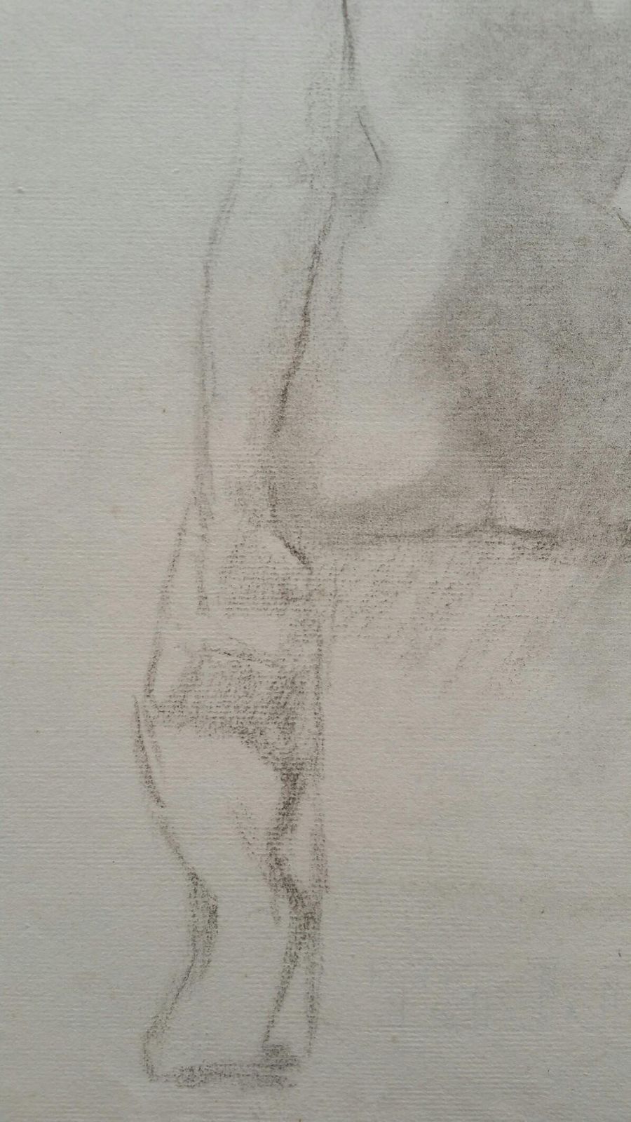 Unknownenglish Graphite Portrait Sketch Of Female Nude Rear View Seatedcirca 1880 1905 photo Art