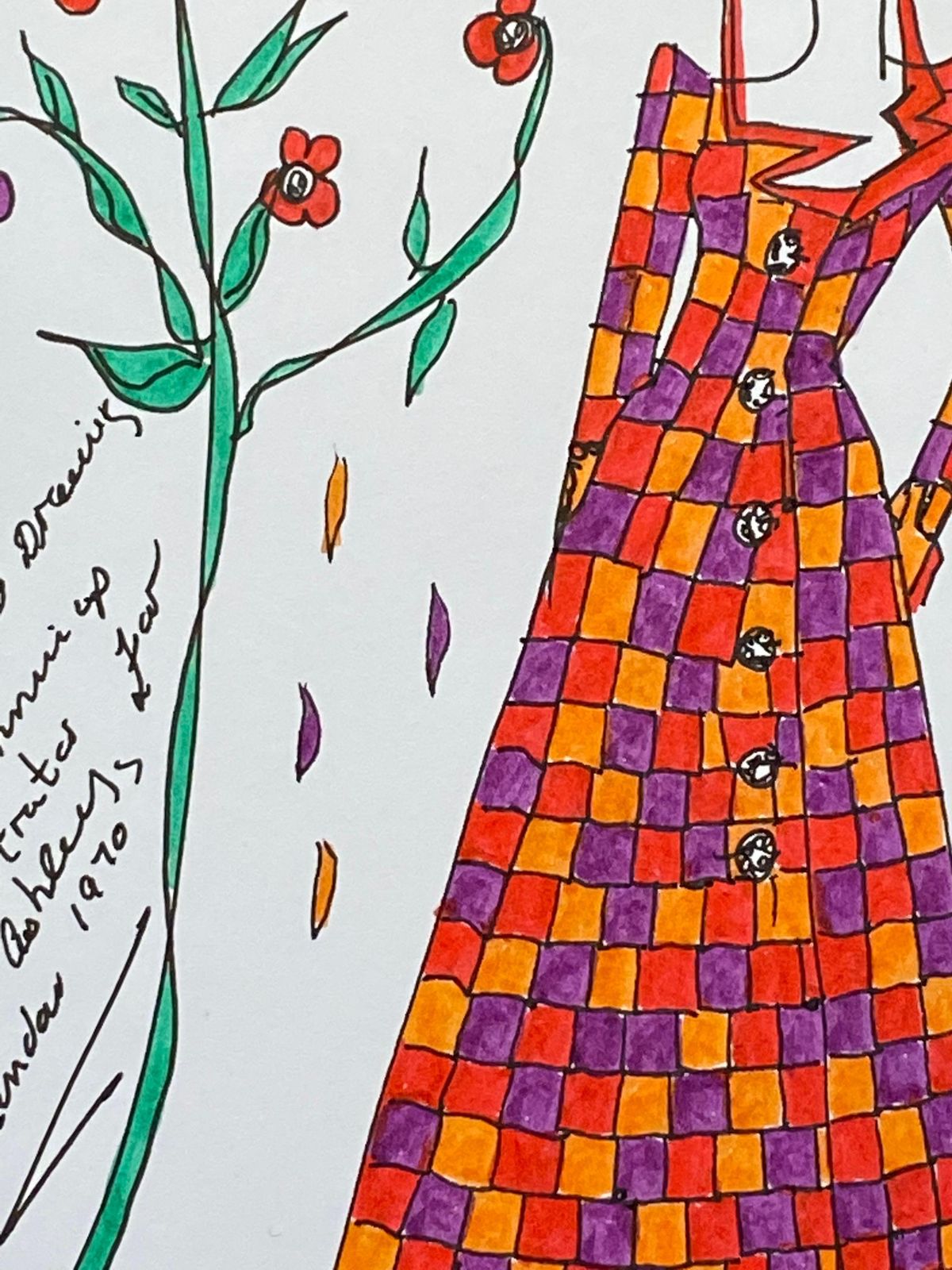 Unknownoriginal Fashion Design Illustration Watercolor Painting Laura Ashley Designercirca 2000s photo furniture