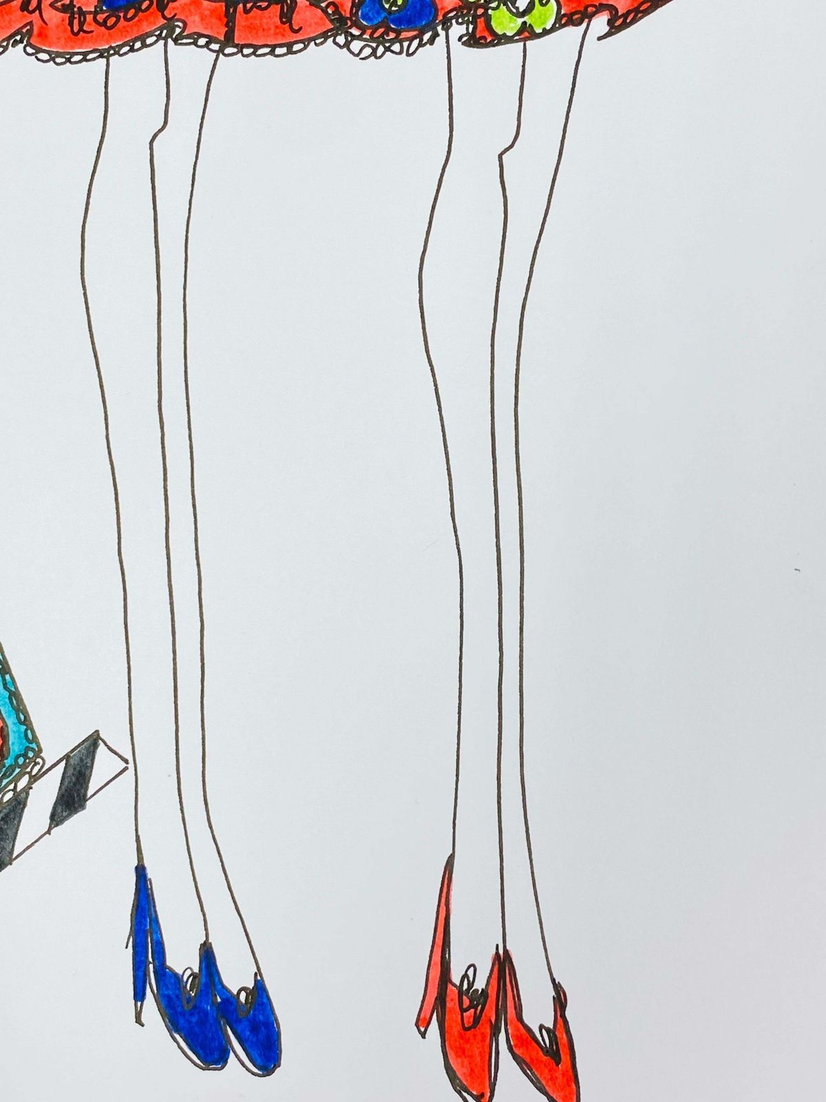 Unknownoriginal Fashion Design Illustration Watercolor Painting Laura Ashley Designercirca 2000s photo 101.0