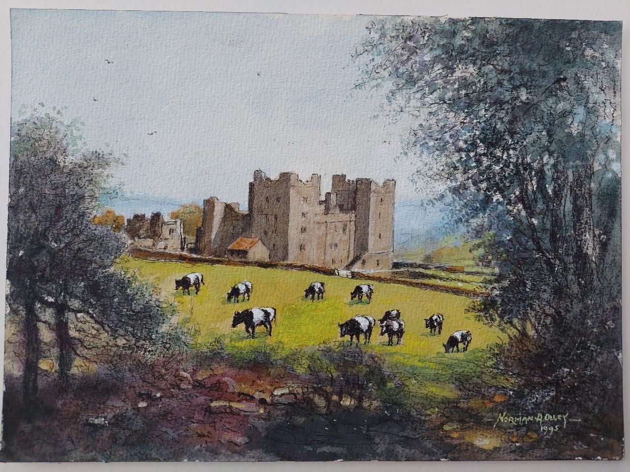 English  Schooltraditional English Painting Bolton Castle In Yorkshire, England20th Century photo furniture