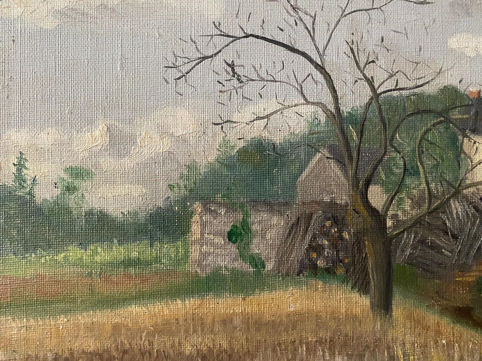 Unknowngenevieve Zondervan French Oil Painting, Rural Landscape Fieldscirca 1990s photo for sale