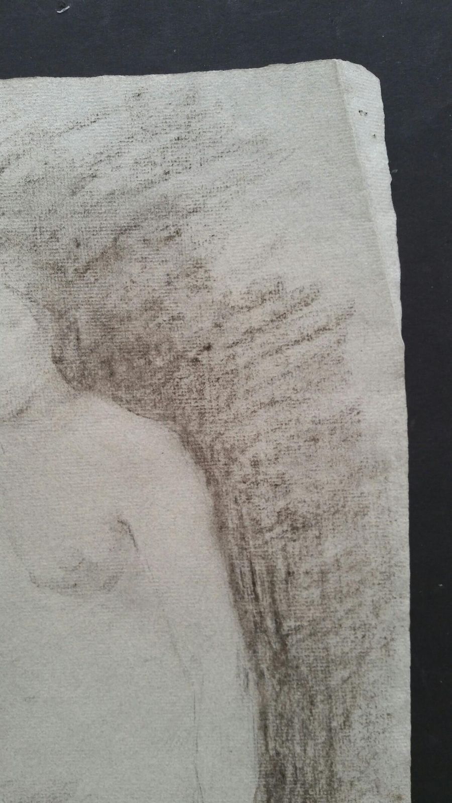 Unknownenglish Graphite Portrait Sketch Of Female Nude, Seatedcirca 1880 1905 photo buy