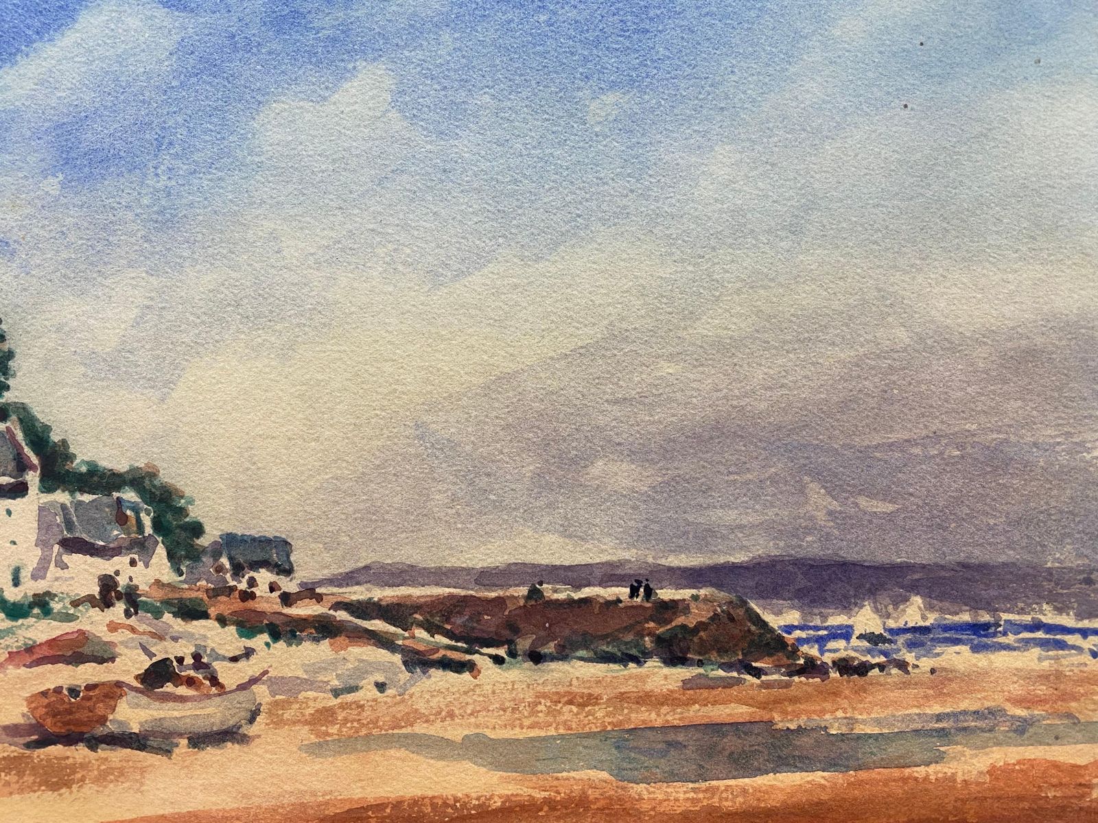 Unknownmaurice Mazeilie  French Impressionist Watercolour   By The Shore20th Century photo furniture