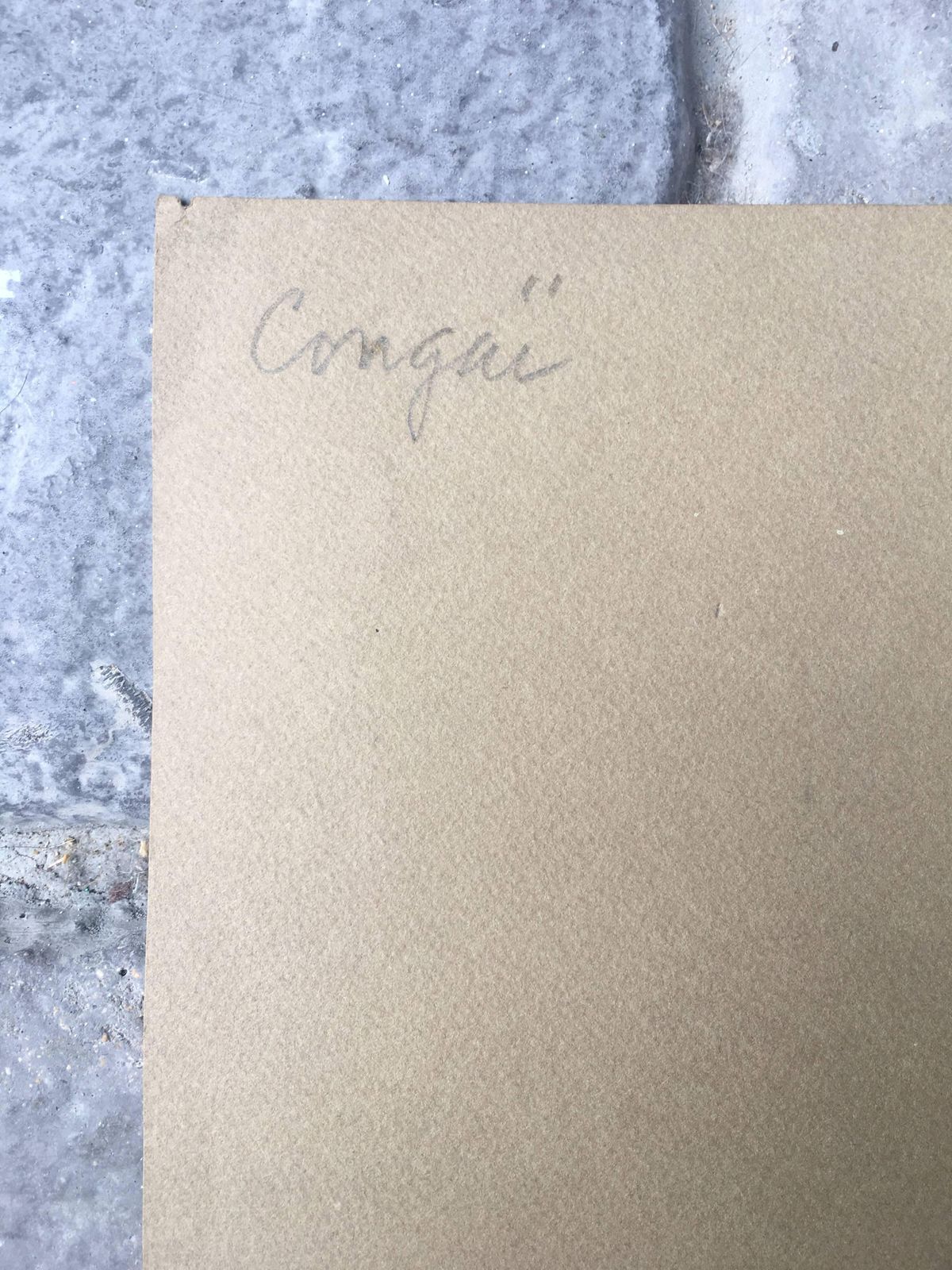 photo for sale Unknownpair Of French Character Portraits, Brown And Navy Backgroundscirca 1960s