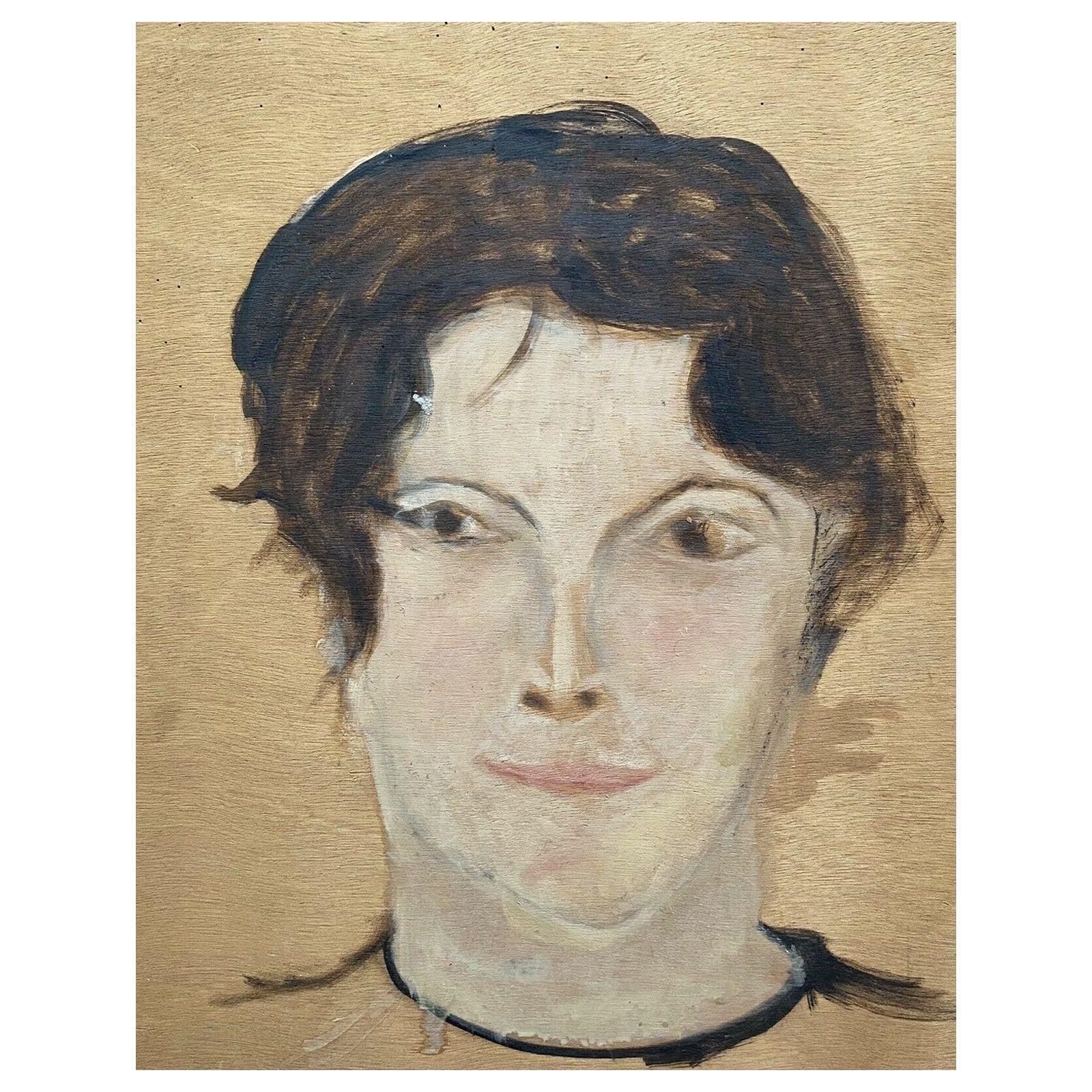 Unknowngenevieve Zondervan, French Oil Painting, Head Portrait Young Womancirca 1990s