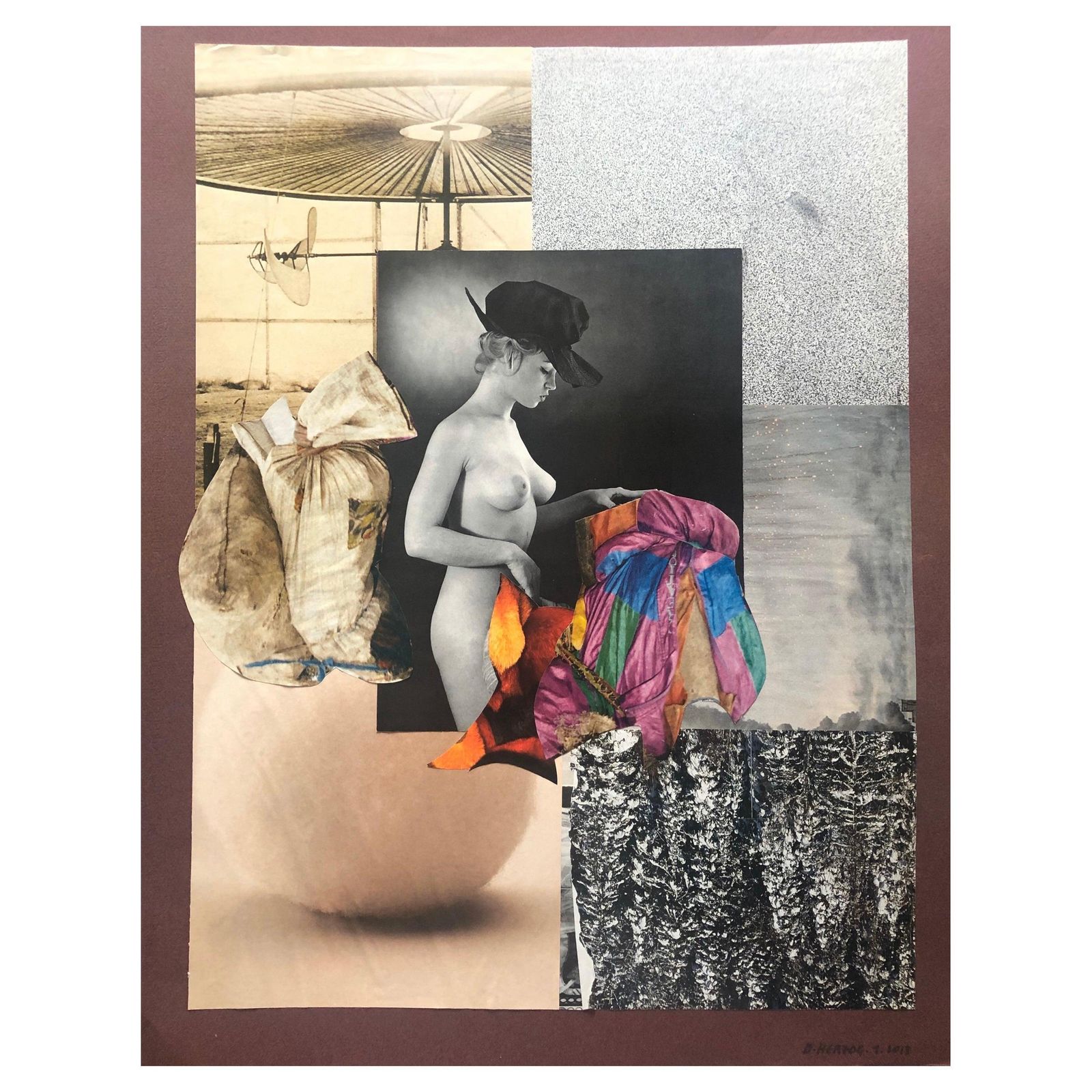 Bernard Herzog20th Paris School Collage Cutout Artwork Wonderful Interior Design Options20th Century