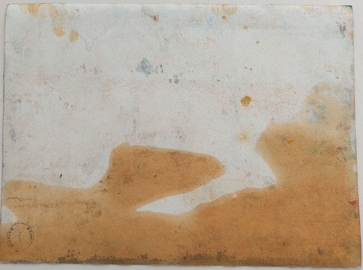 photo for sale Maurice Mazeiliefrench Modernist Cubist Painting Boat Pulled Up On The Shore20th Century