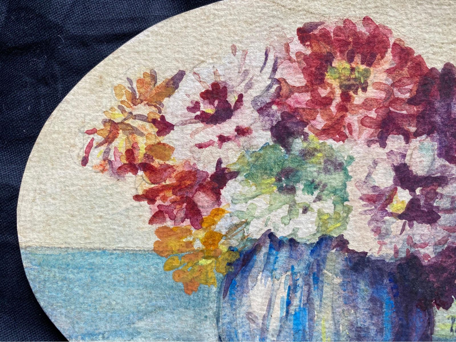 Unknownearly 1900's French Impressionist Signed Flower Watercolour By Marie Carreaucirca 1900s photo Art