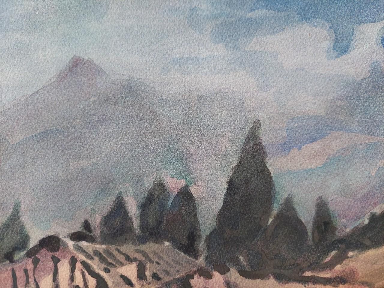 Maurice Mazeiliefrench Modernist Cubist Painting Provence Mountains20th Century photo 300.0