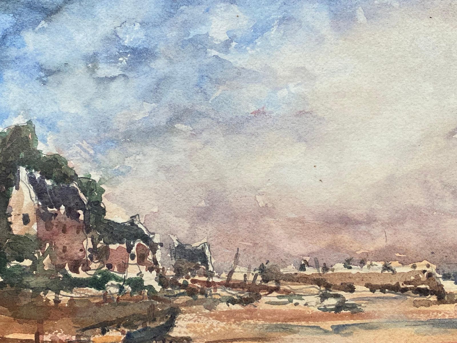 Unknownmaurice Mazeilie, French Impressionist Watercolour   Beach Landscape20th Century photo furniture