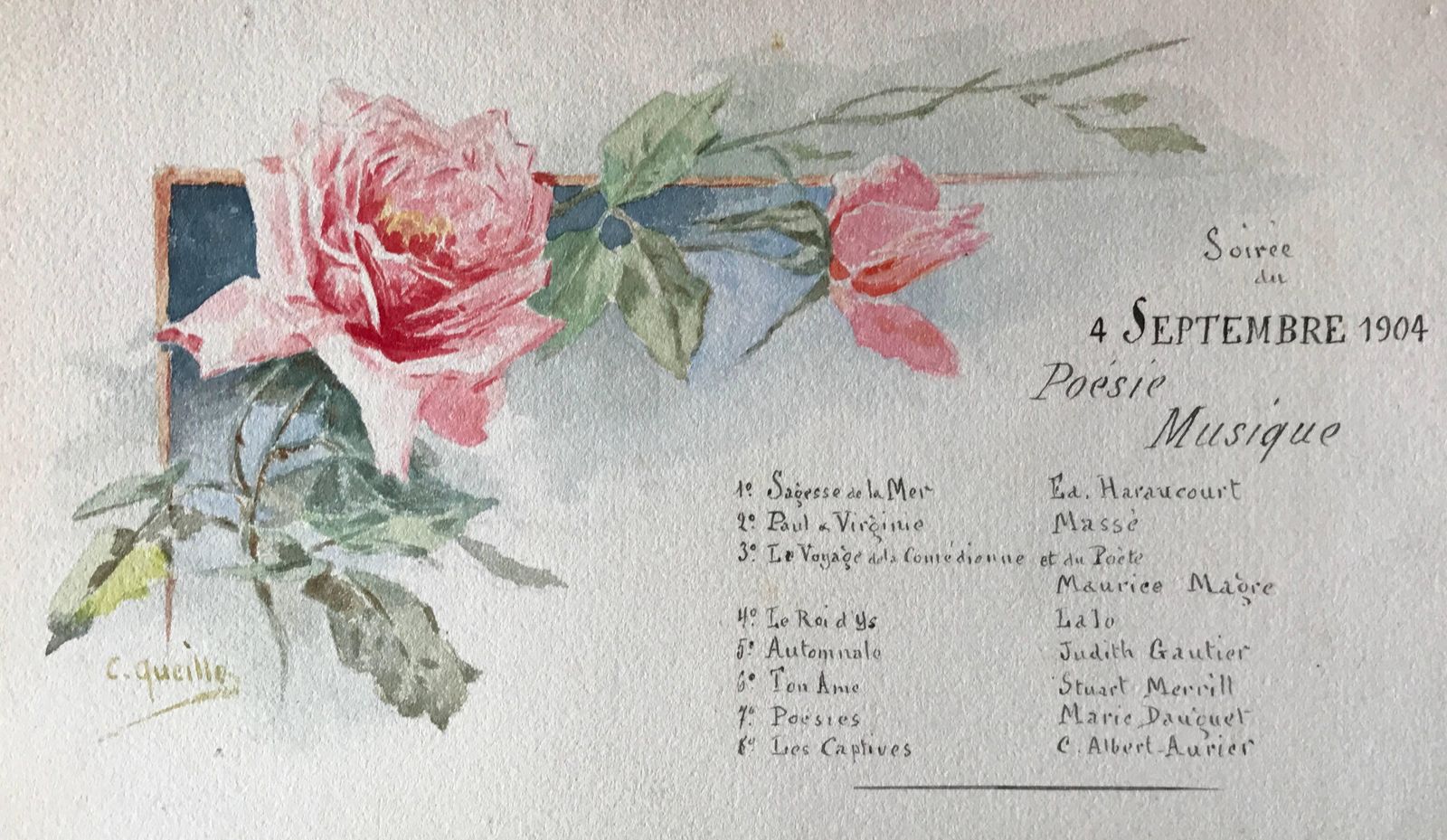 photo for sale Unknownrare Set Of Nine Original French Watercolour Designs & Illustrationscirca 1900s