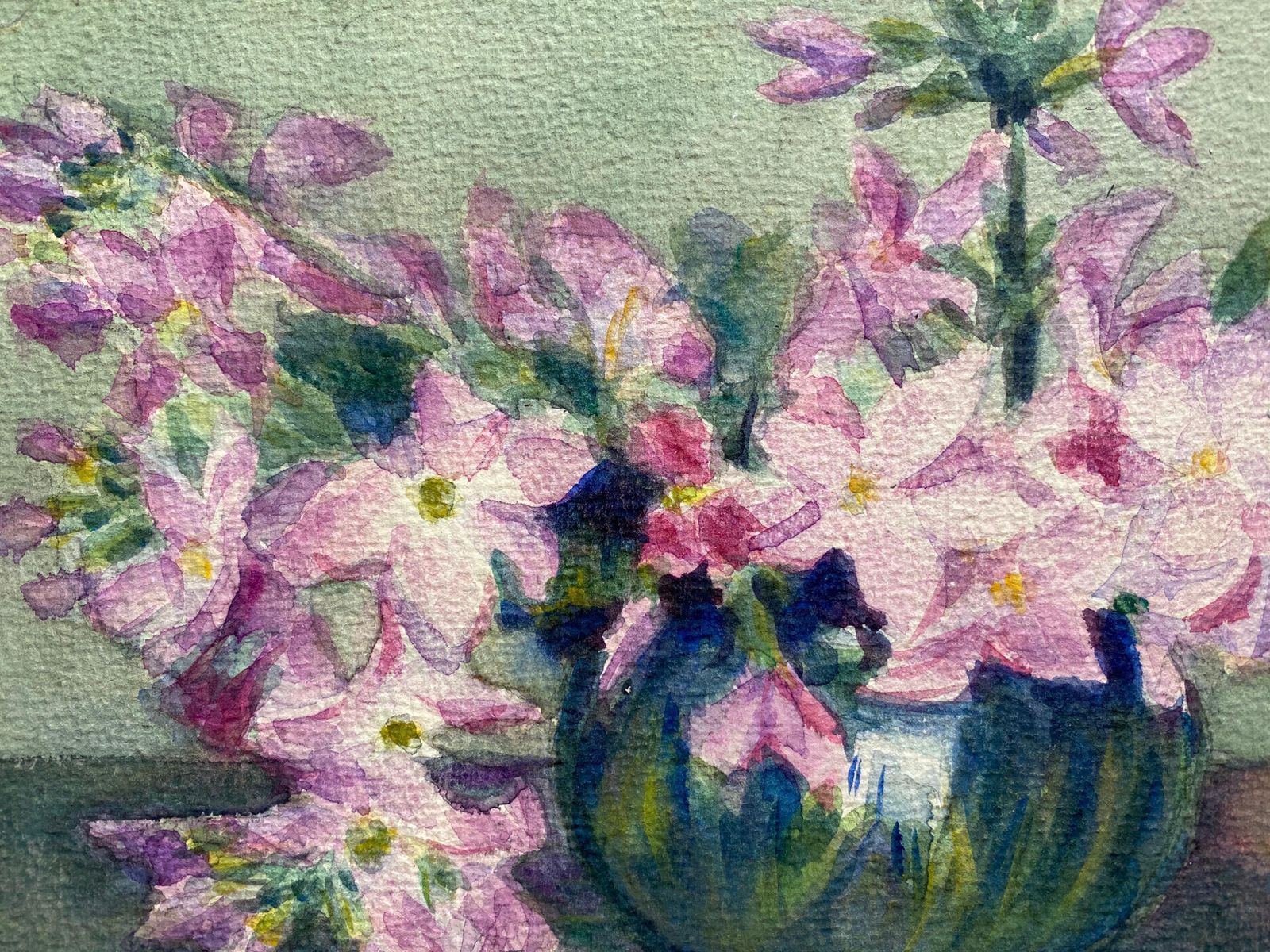 Unknownearly 1900's French Impressionist Signed Flower Watercolour By Marie Carreaucirca 1900s photo 275.0