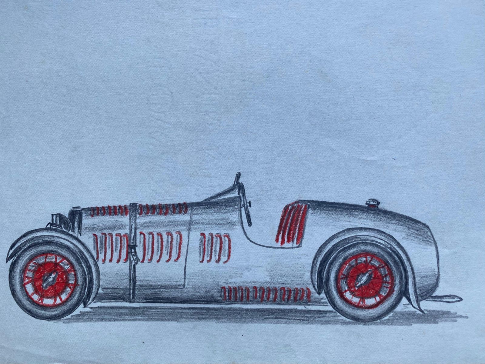 Unknownset Of Four 1930's Motor Car Racing Original Drawingscirca 1930s photo furniture
