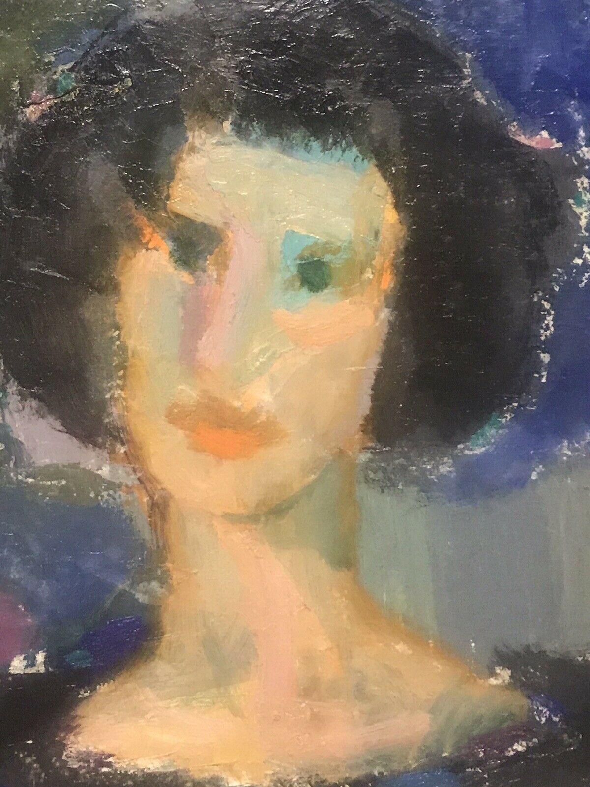 photo for sale Akos Biroakos Biro French Expressionist Oil, Portrait Of Womancirca 1950s
