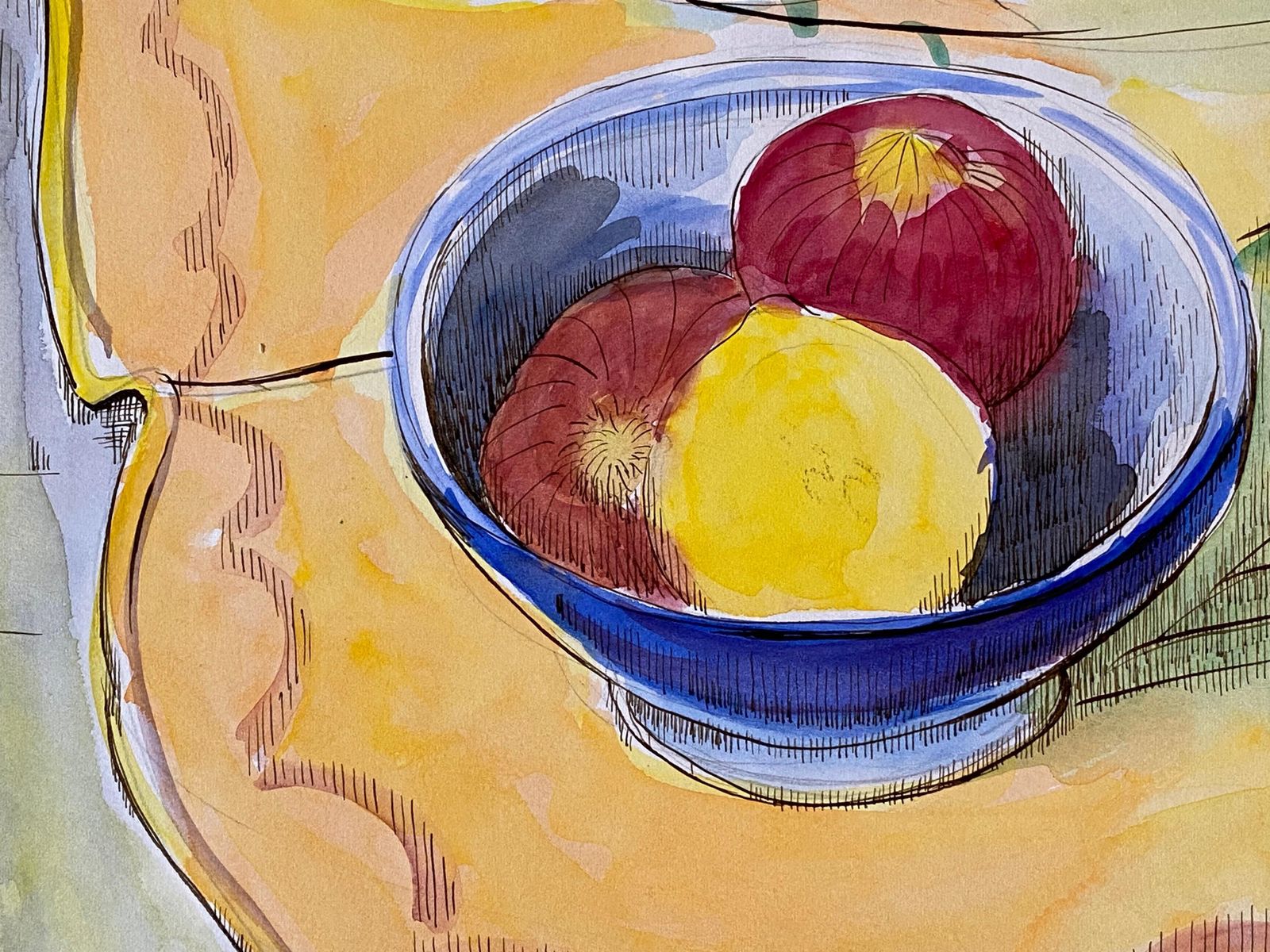 Unknown1940's French Fruit Still Life, Post Impressionist Artistcirca 1940s photo for sale