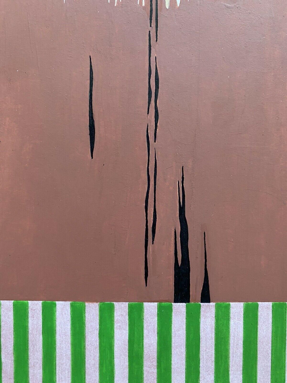 Unknownarlette Martin 1980's French Geometric Abstract Painting, Signed20th Century photo Art