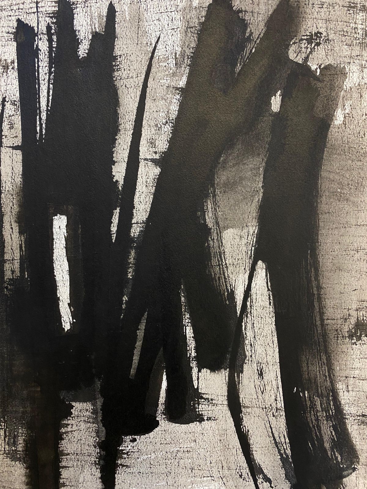 Unknownset Of 4, Original 1970's French Abstract Black & White Paintingscirca 1970s photo Art