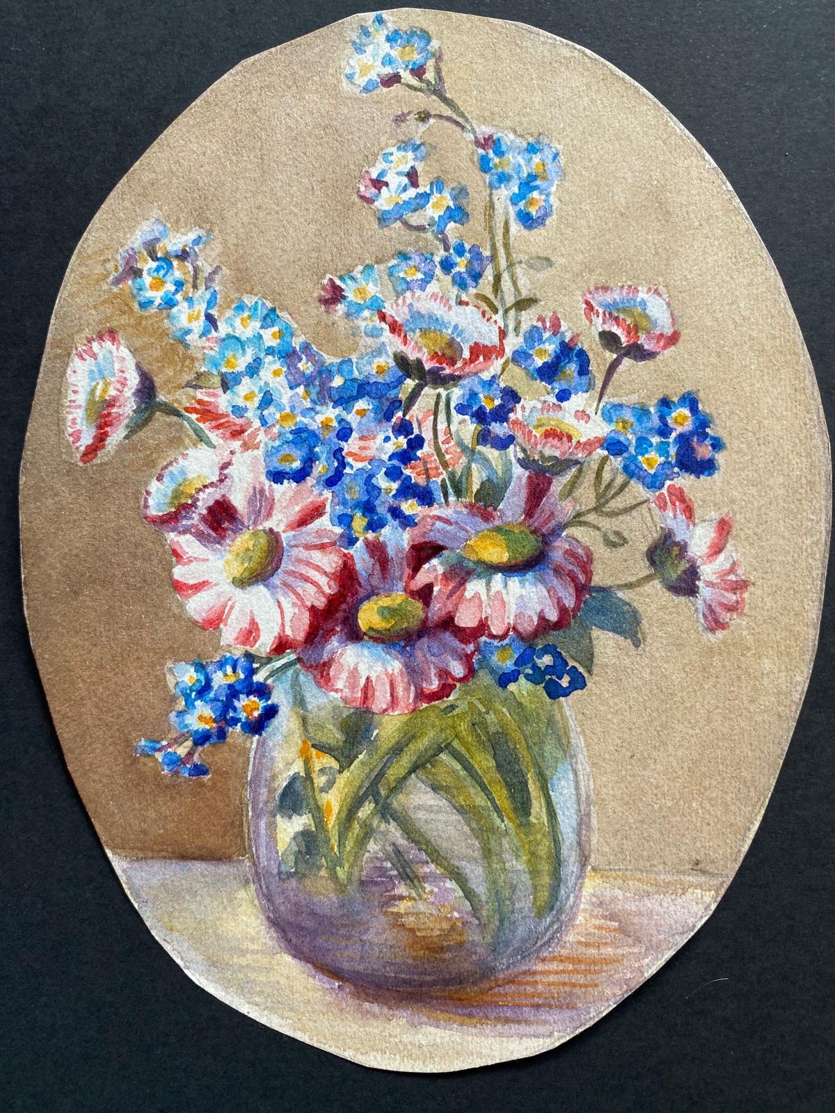 Unknownearly 1900's French Impressionist Signed Flower Watercolours Y Marie Carreaucirca 1900s photo furniture