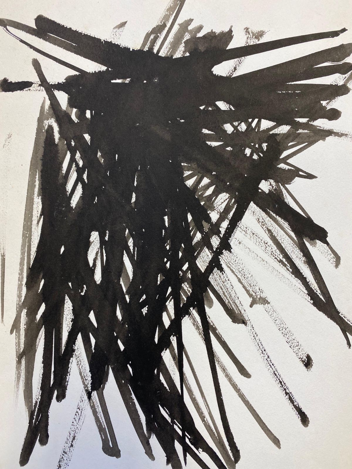 Unknownset Of 4, Original 1970's French Abstract Black & White Paintingscirca 1970s photo for sale