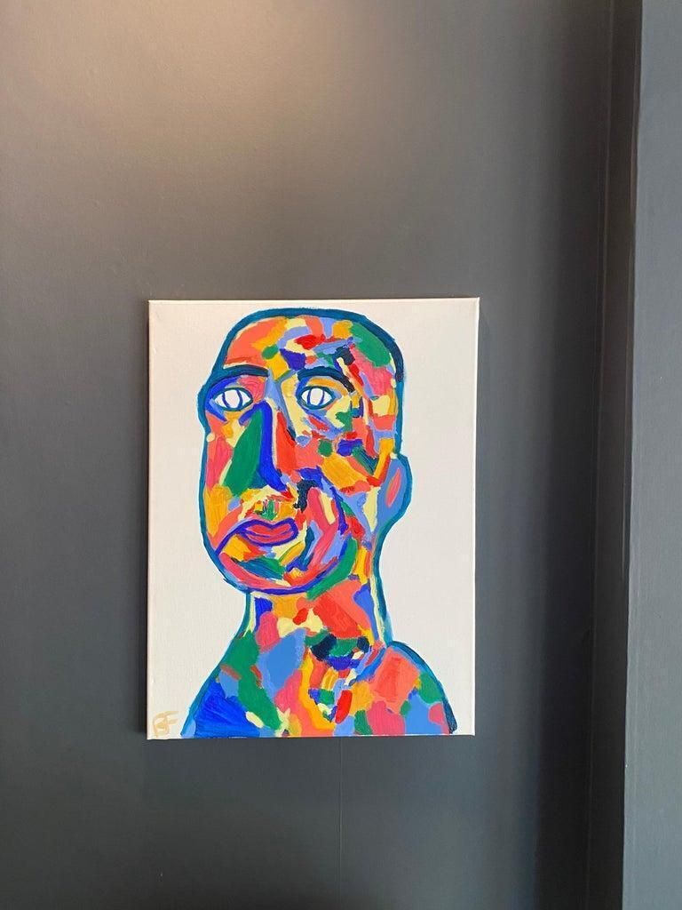 Unknownbolly Frost Contemporary Abstract British Painting, Wacky Portrait Of Man2022 photo furniture