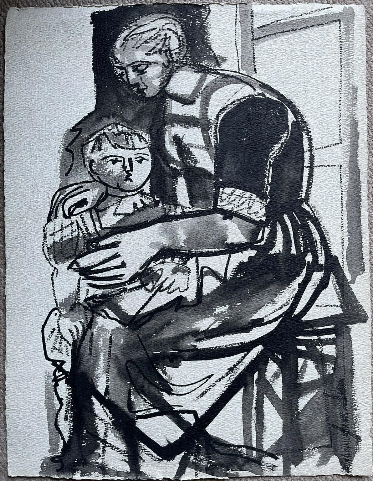 Unknowncarlos Carnero Large Original Painting, Fernand Leger Assistantmid 20th Century photo furniture