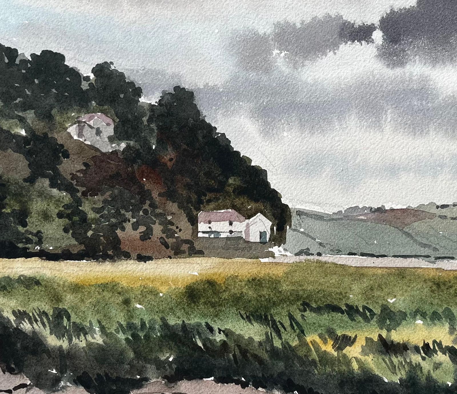 Anthony Herbertstormy Skies Over Marsh And Hills Laugharne South Wales 1967 Watercolour1967 photo 468.0