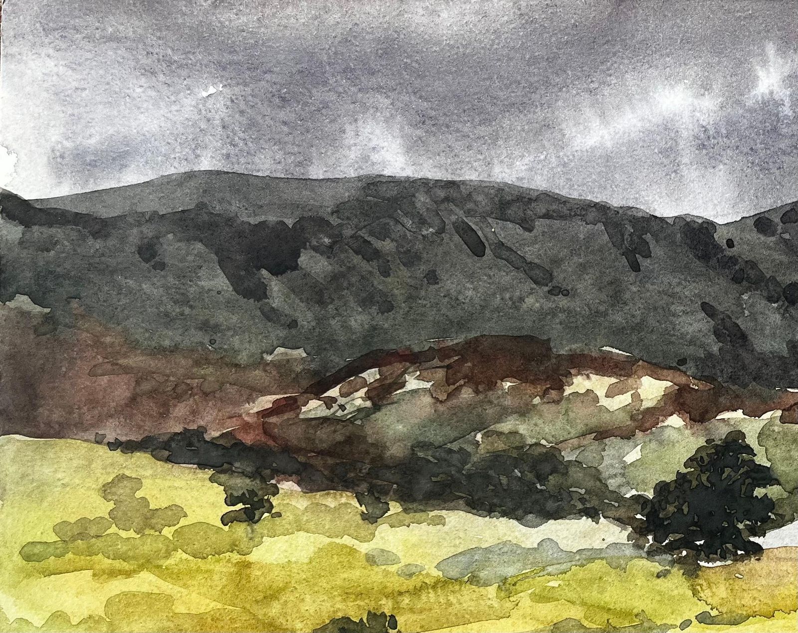 Anthony Herbertcwm Pennant North Wales Watercolour Landscape By Tony Herbert 19741974 photo for sale