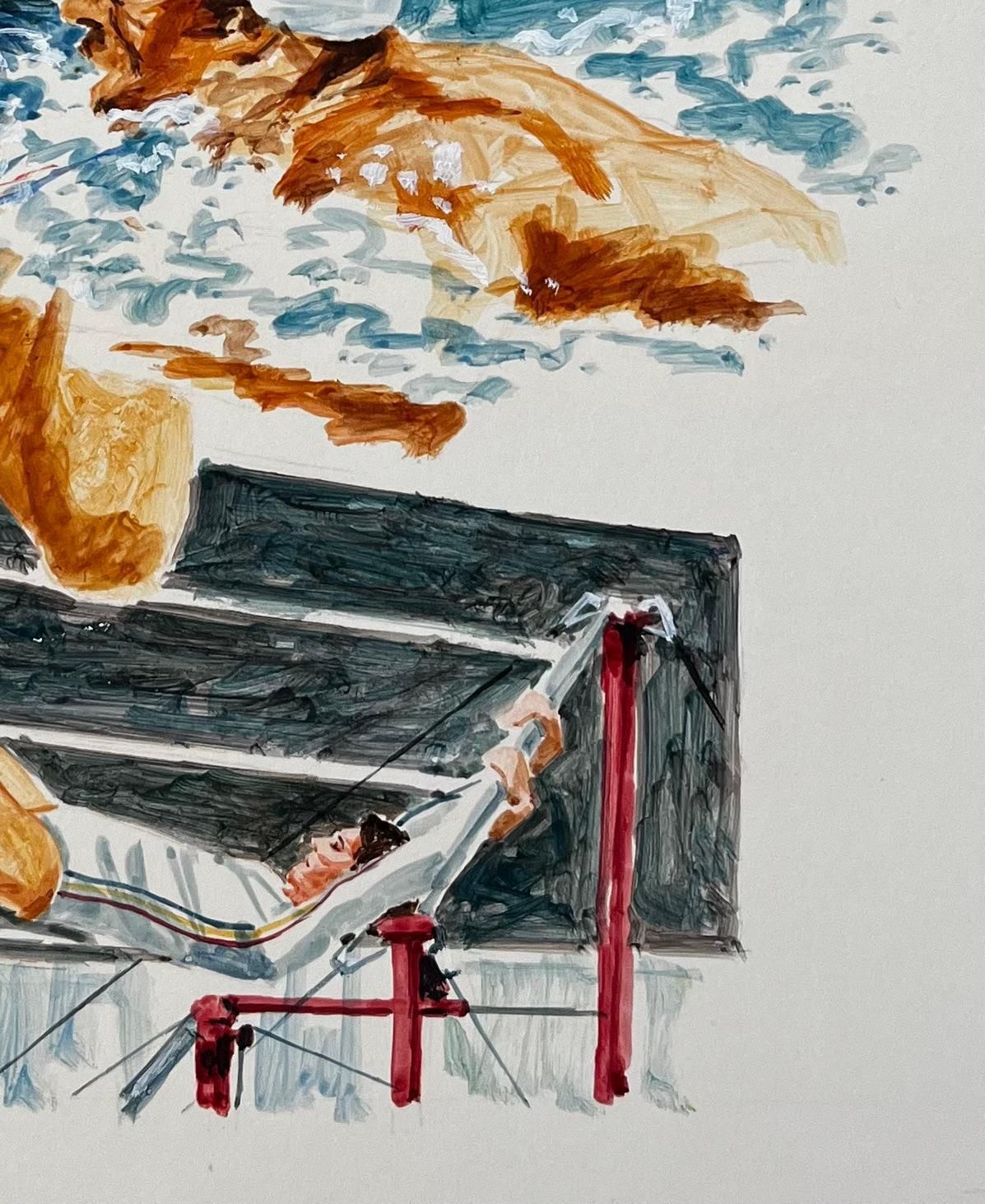 Anthony Herbertoriginal Sports Illustration Featuring Olympic Athletes In Action And Gb Swimmer photo 428.0