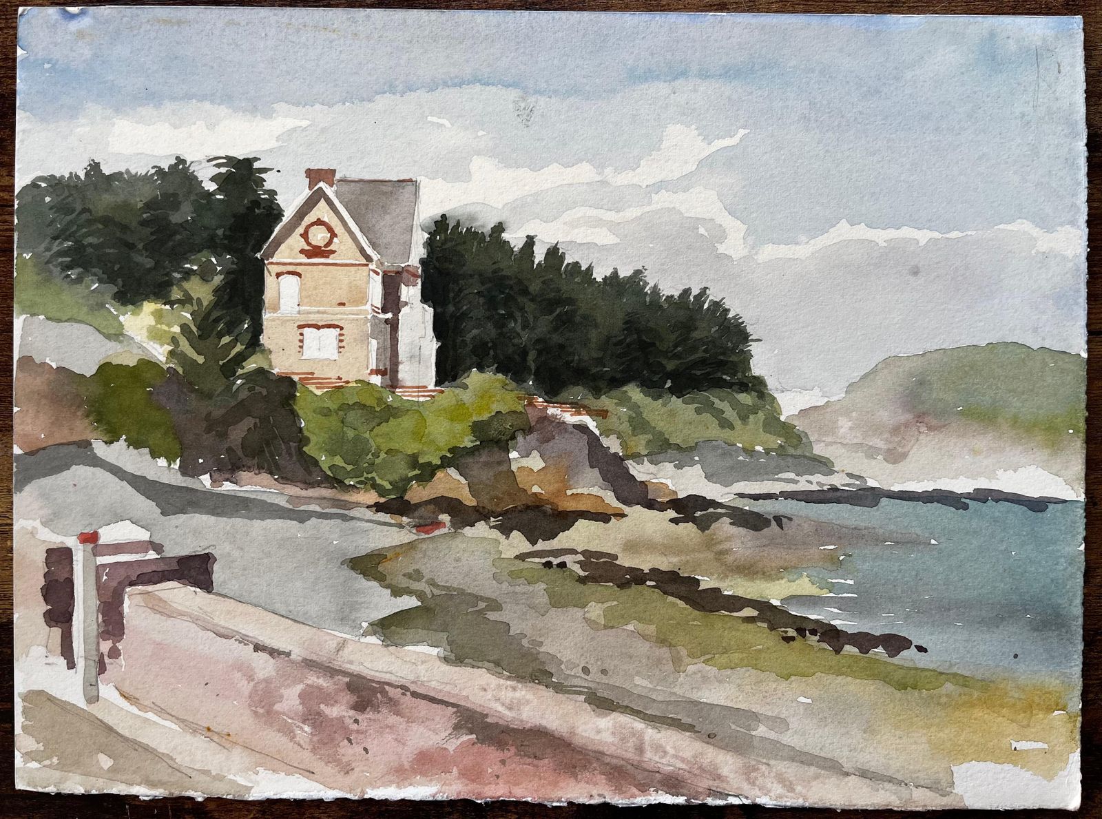 Anthony Herberterquy Brittany Seaside Villa On Clifftop With Rocky Shoreline And Coastal Path1985 photo furniture