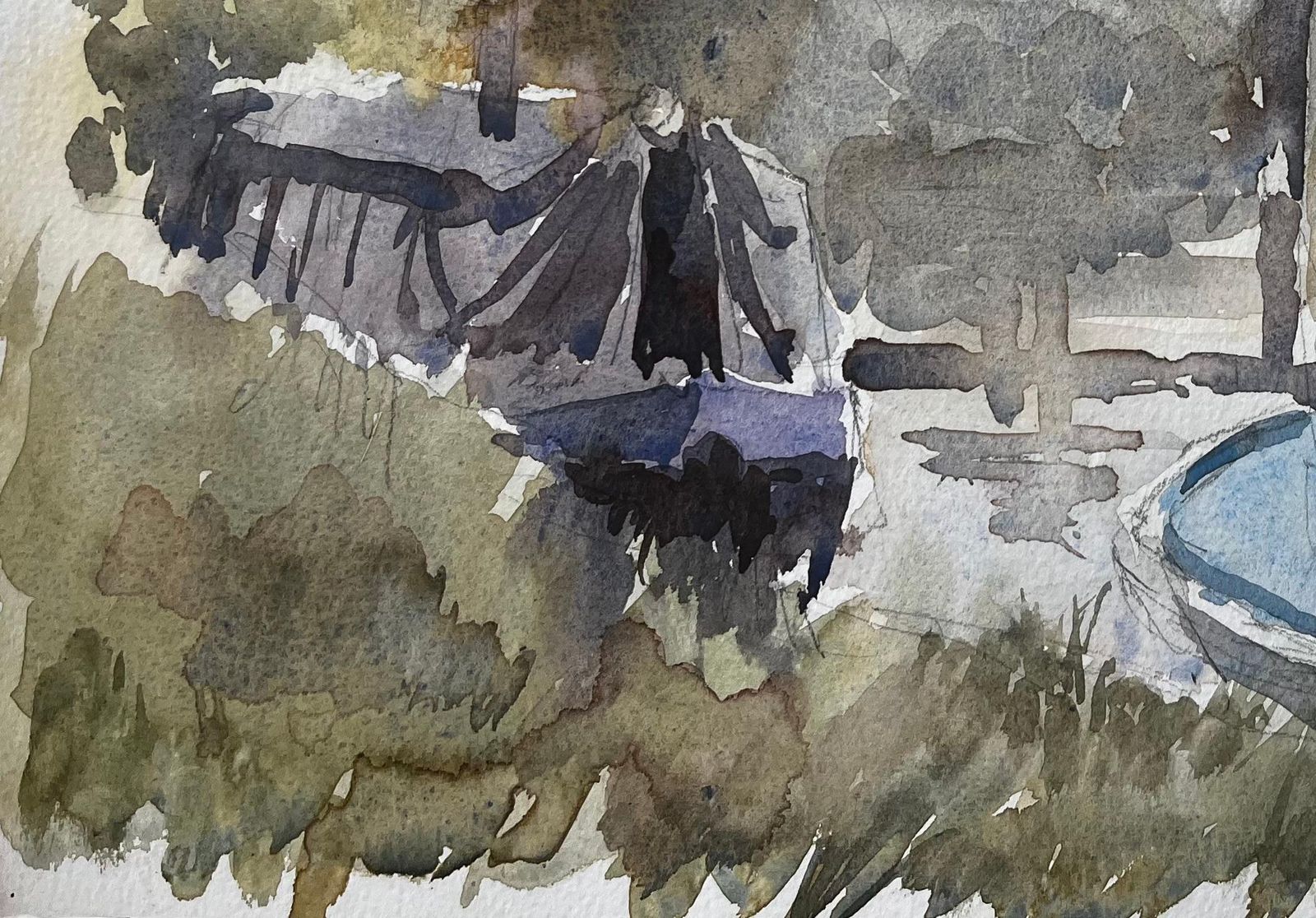 Anthony Herbertcaldon Canal With Narrowboats Footbridge And Trees Staffordshire Scene 19971997 photo Art