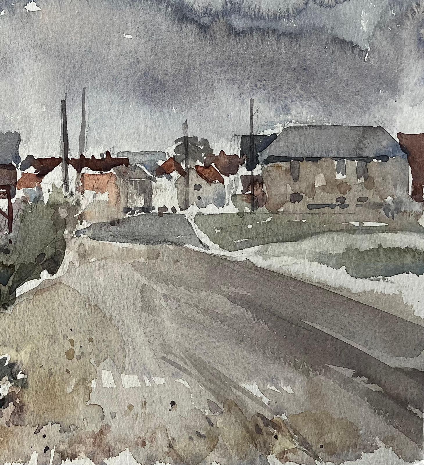 Anthony Herbertaldeburgh Boat Yard And Coastal Road Suffolk Landscape Watercolor 19971997 photo Art