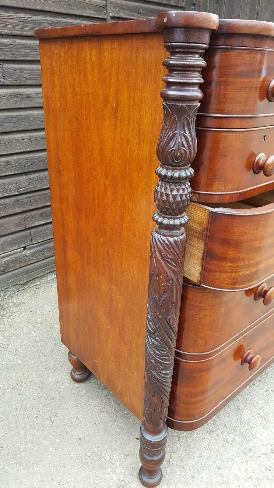 Superb Quality Victorian Mahogany Chest Of Drawers Attributed To Samuel Mcintire photo furniture