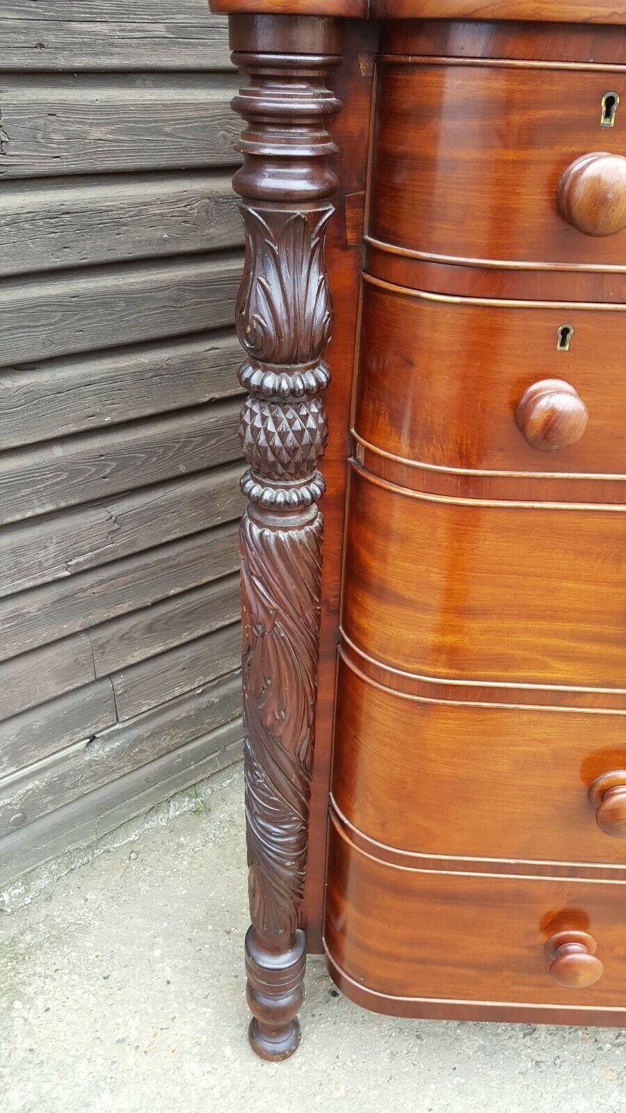 Furniture Superb Quality Victorian Mahogany Chest Of Drawers Attributed To Samuel Mcintire photo