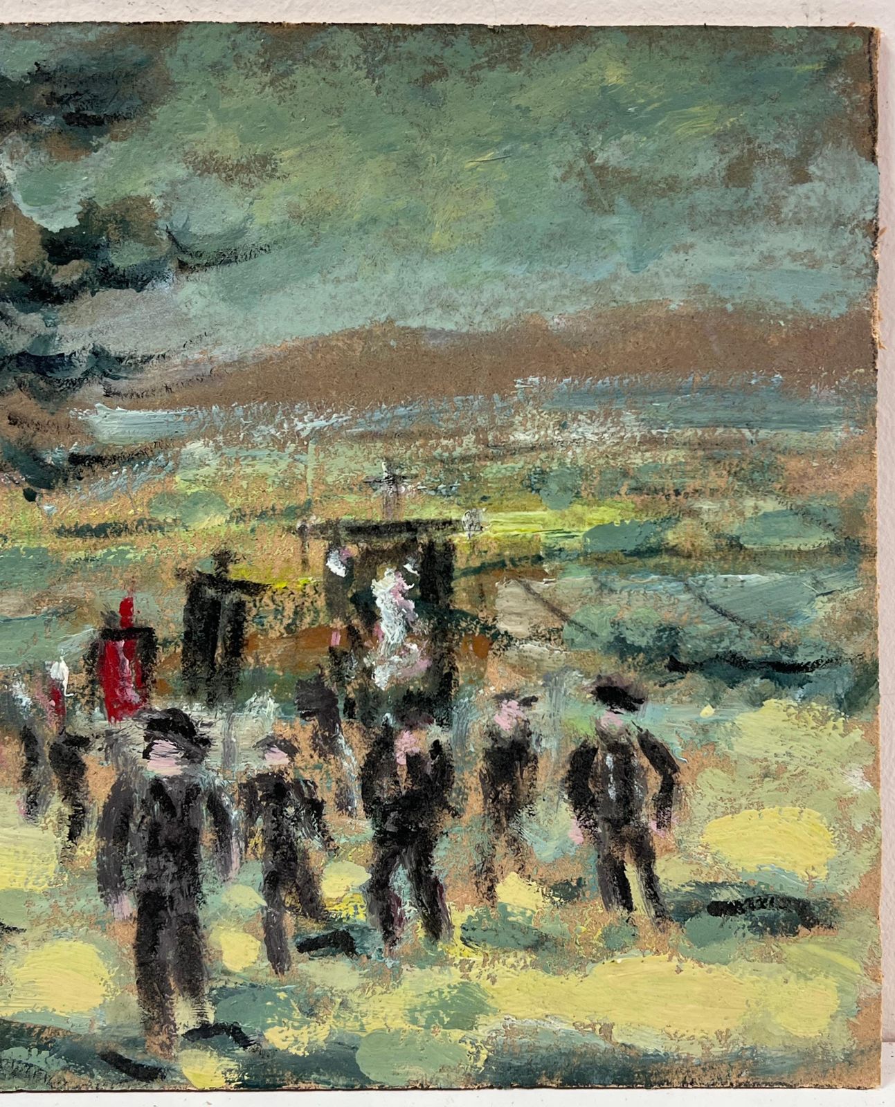 Fanch Lelfigures Walking Through The Parade In The French Green Village Oil Painting photo vinterior