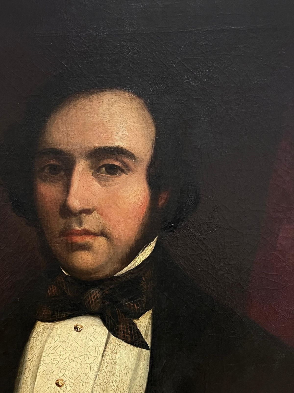 19th Century English Schoollarge Mid Victorian Oil Painting Portrait Of Seated Gentleman With Newspaper photo vinterior