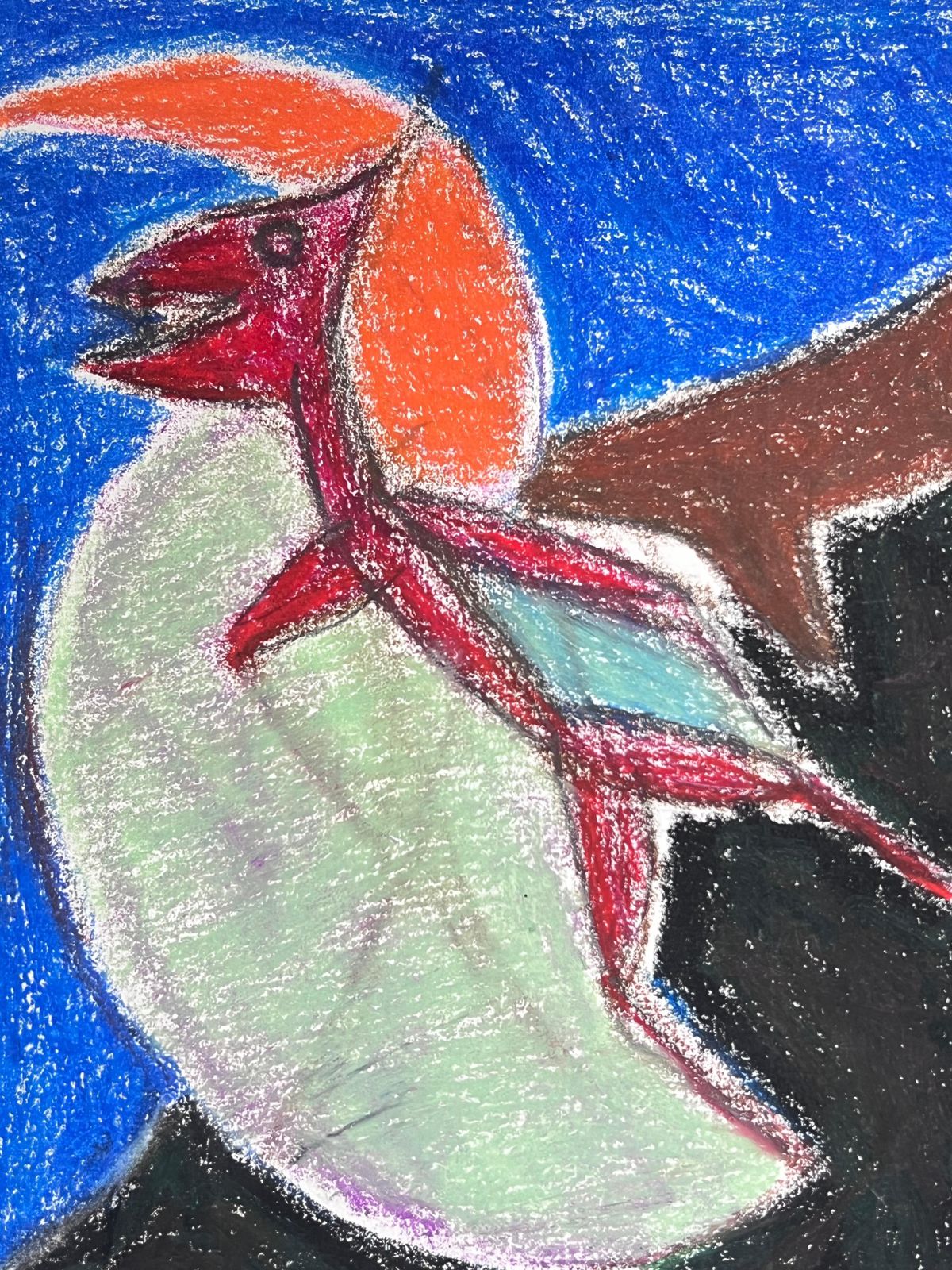Akos Biro20th Century French Expressionist Red Abstract Figure In Bright Landscape photo buy