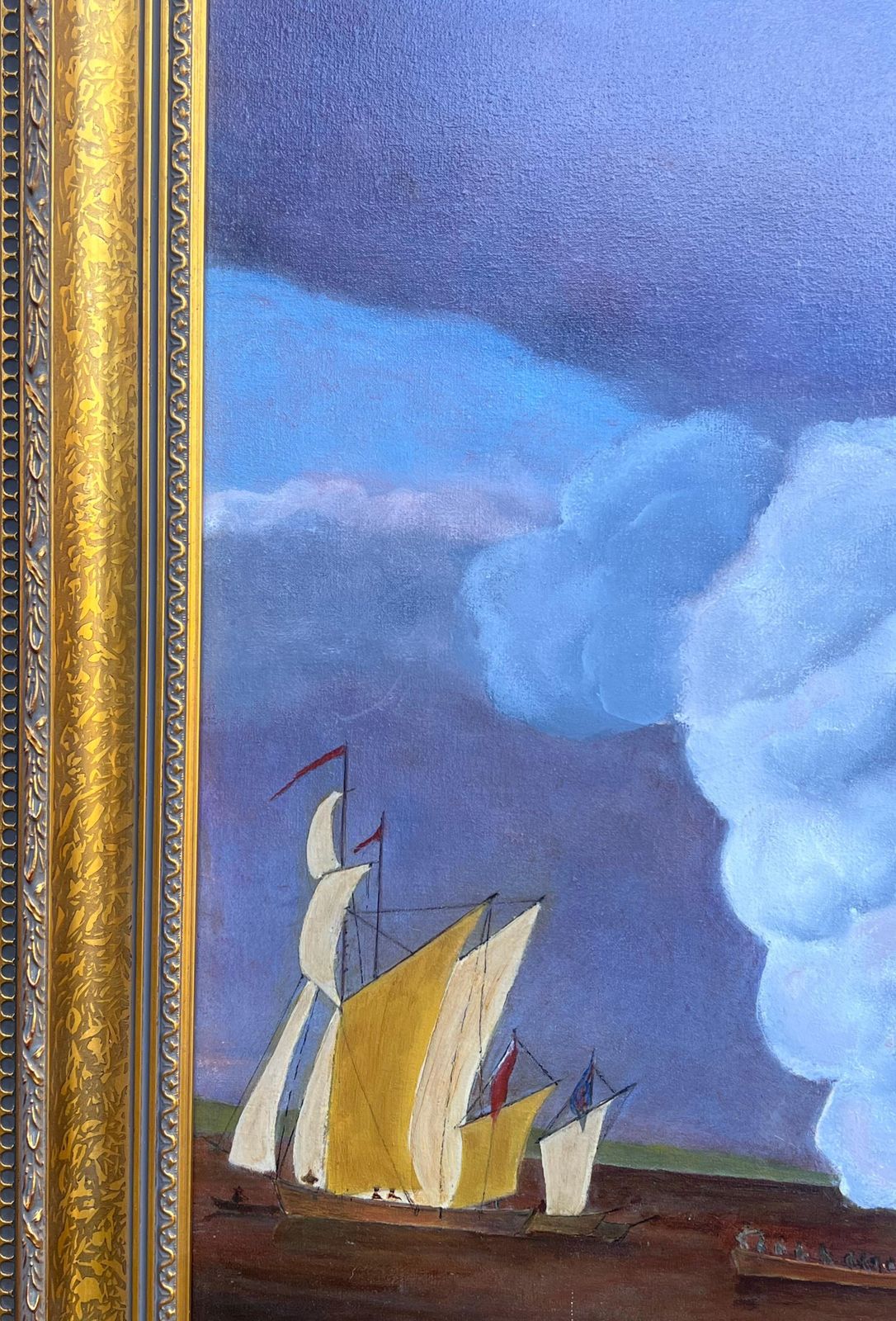 photo furniture D. Cadmanhuge British Maritime Historical Naval Warship The Royal Sovereign Oil Painting2014