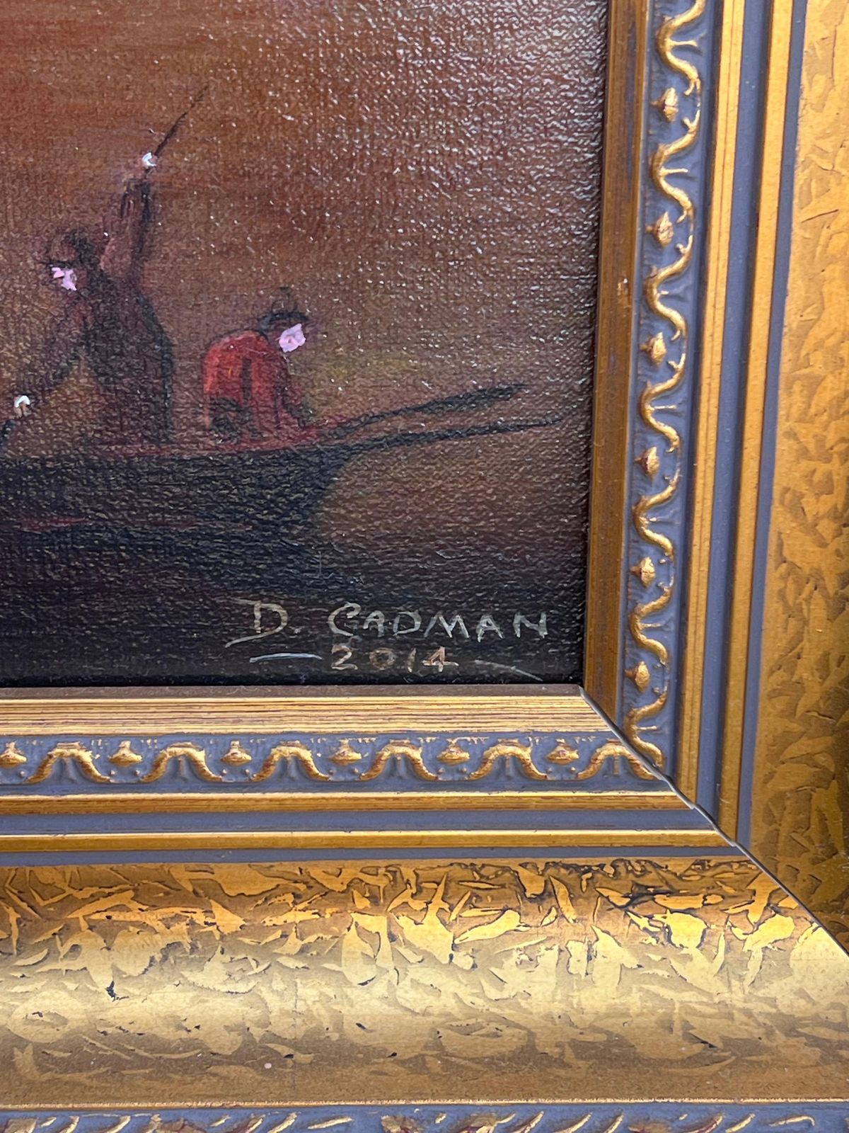 1752.0 D. Cadmanhuge British Maritime Historical Naval Warship The Royal Sovereign Oil Painting2014 photo