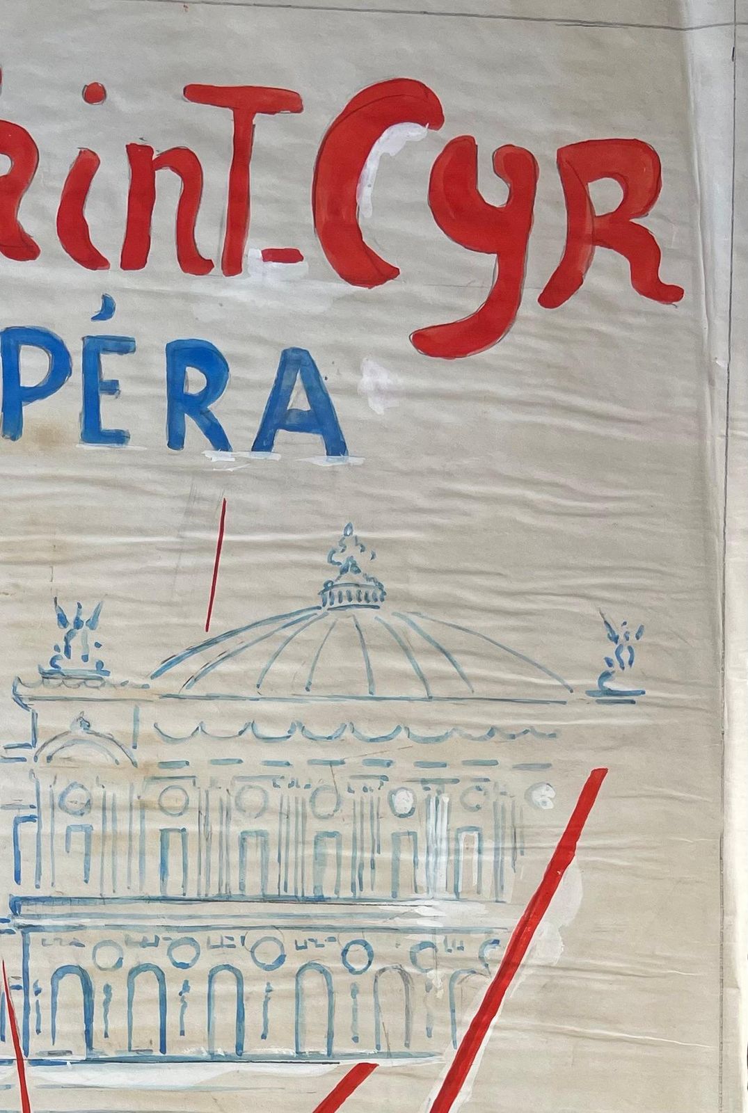 Anne Marie Migette Perardoriginal French Poster Artwork For Gala De Saint Cyr à L’opéra photo Art