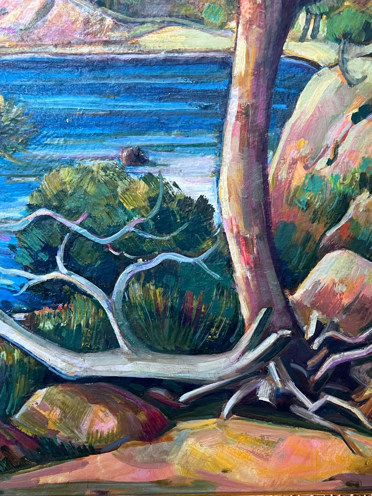 Max Toutaincôte D'azur Blue Sea Coastal 20th Century French Post Impressionist Oil Painting photo Art