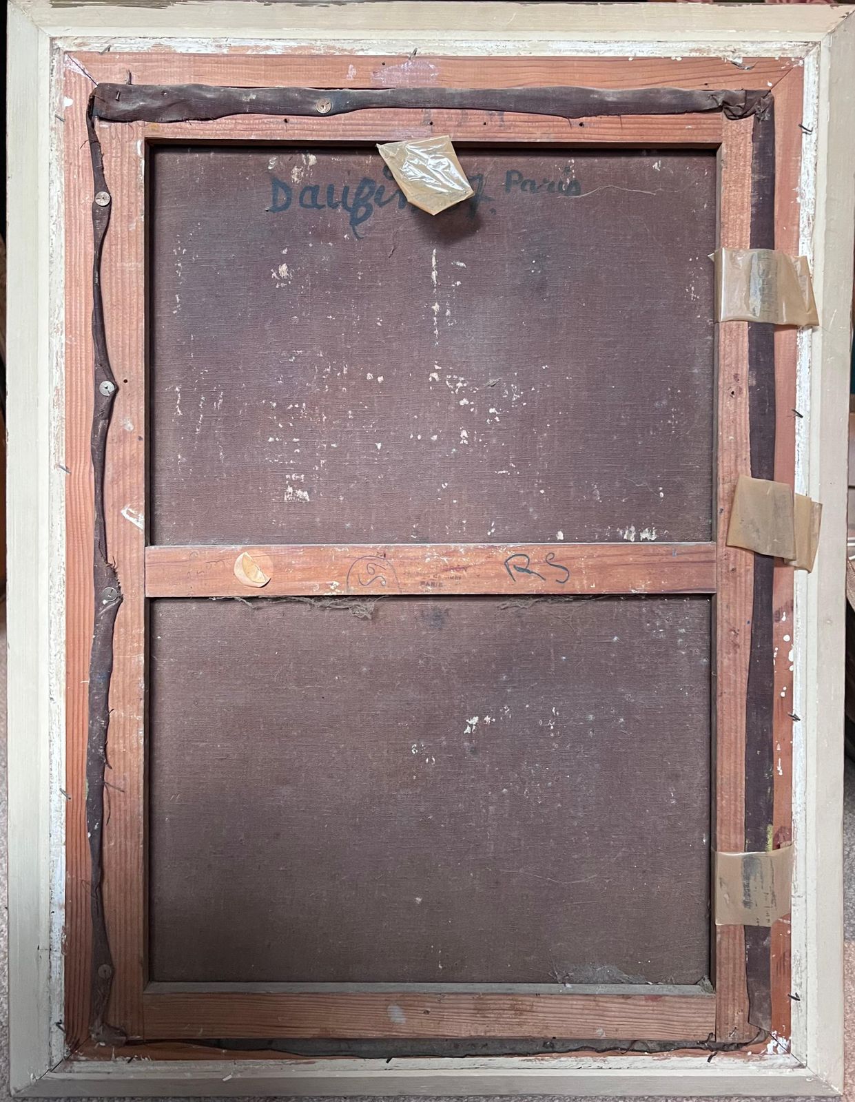 photo furniture Jacques Daufin1950's French Modernist Signed Oil Painting Still Life Kitchen Table Objects